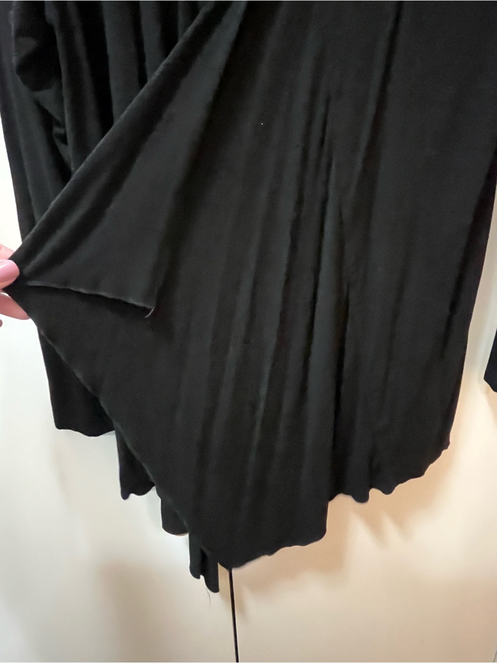 Black Open-Front Women's Cardigan Sweater - Picture 4 of 5